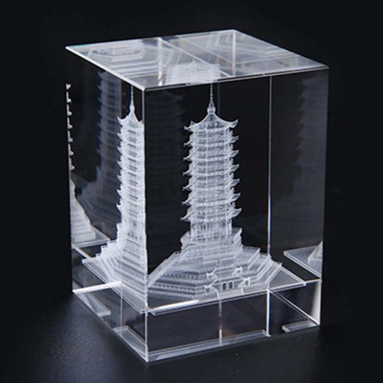 80mm Optic K9 Crystal Blank Cube Paperweight (KS11021)