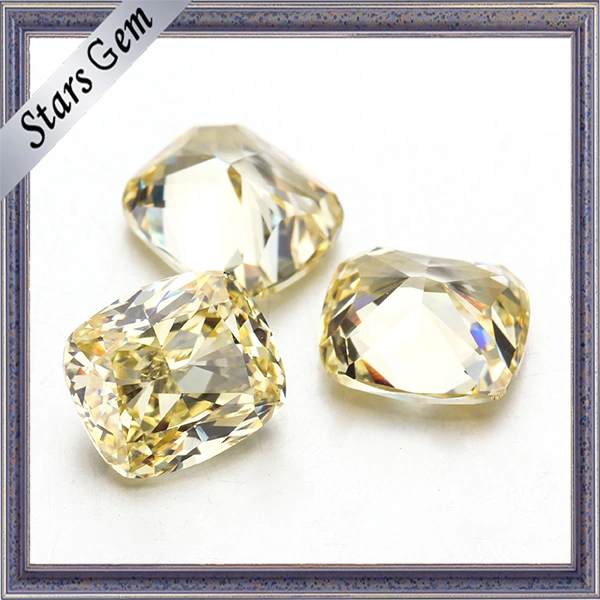 Cushion Canary Diamond Color Cubic Zirconia